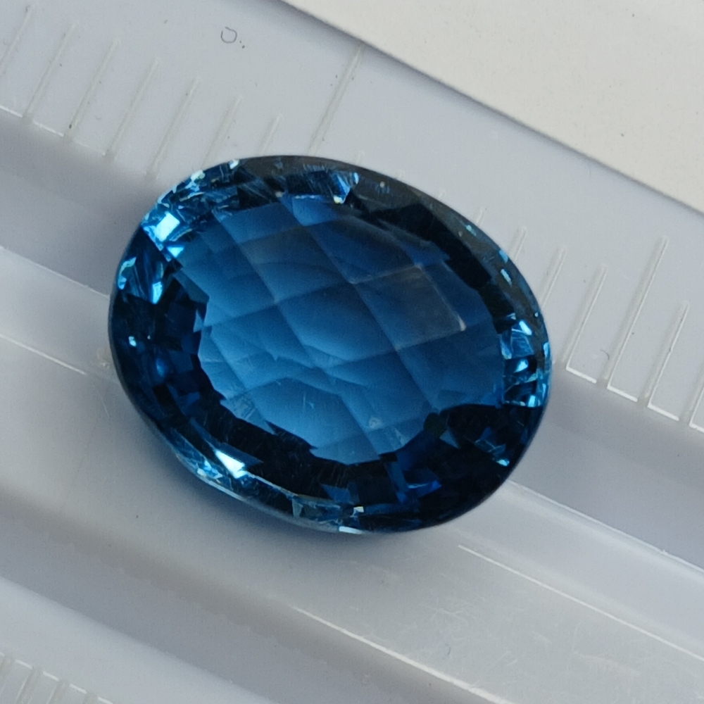 Oval London Blue Gemstone 15x12mm
